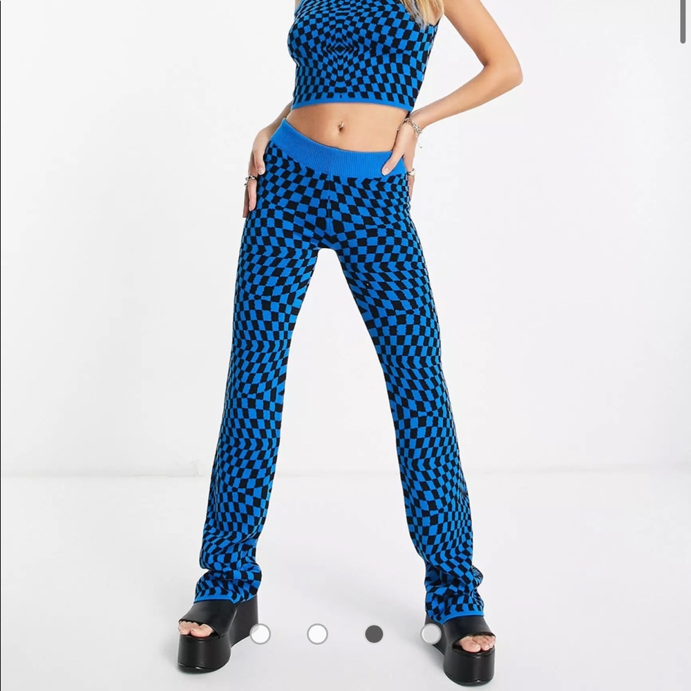 ASOS COLLUSION Knit Checkerboard Pants